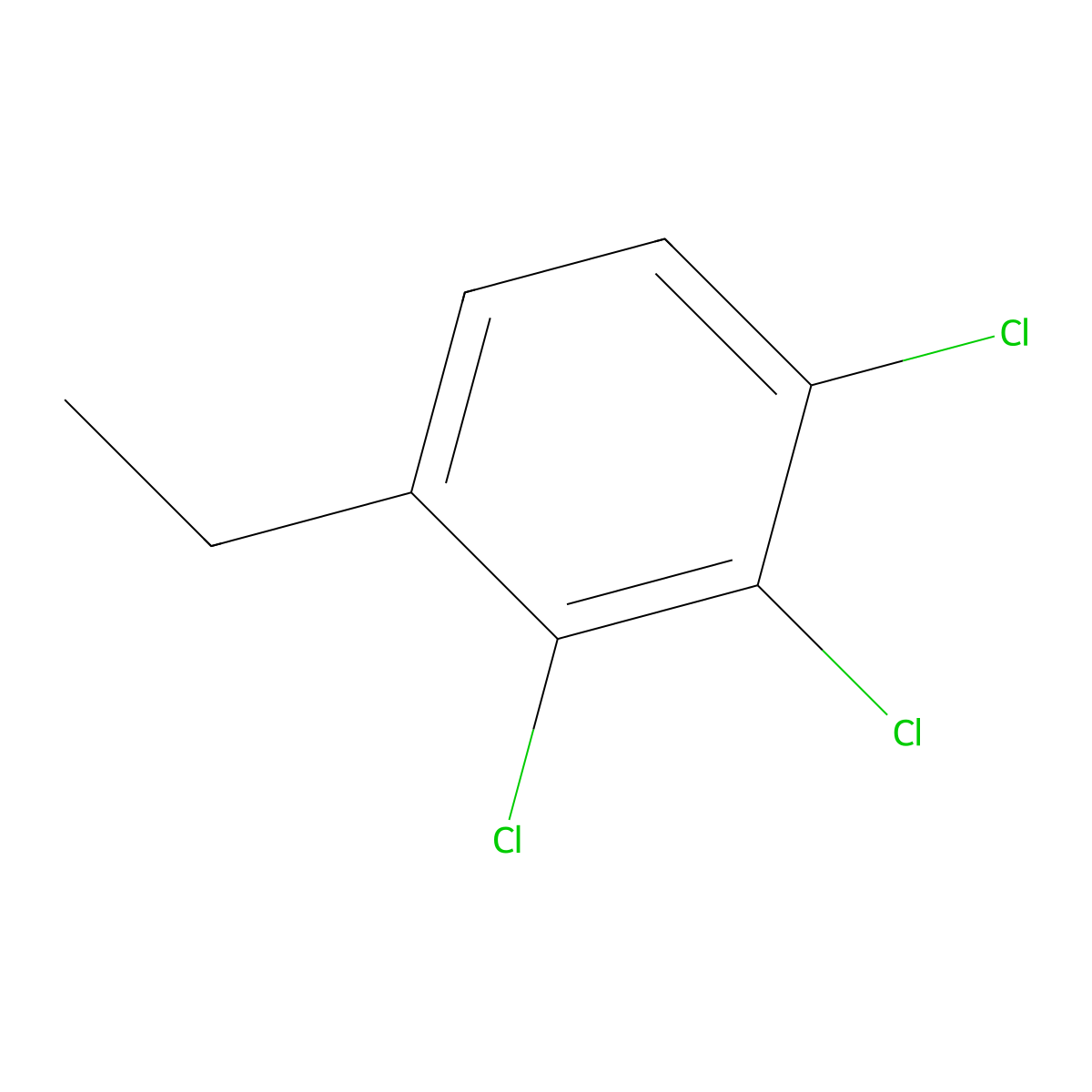 Benzene, 1,2,3-trichloro-4-ethyl molecular structure, CAS 61911-55-5