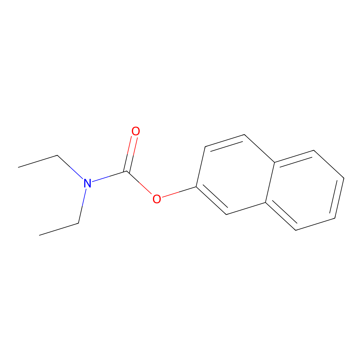 Naphthalen-2-yl diethylcarbamate molecular structure, CAS 61912-14-9