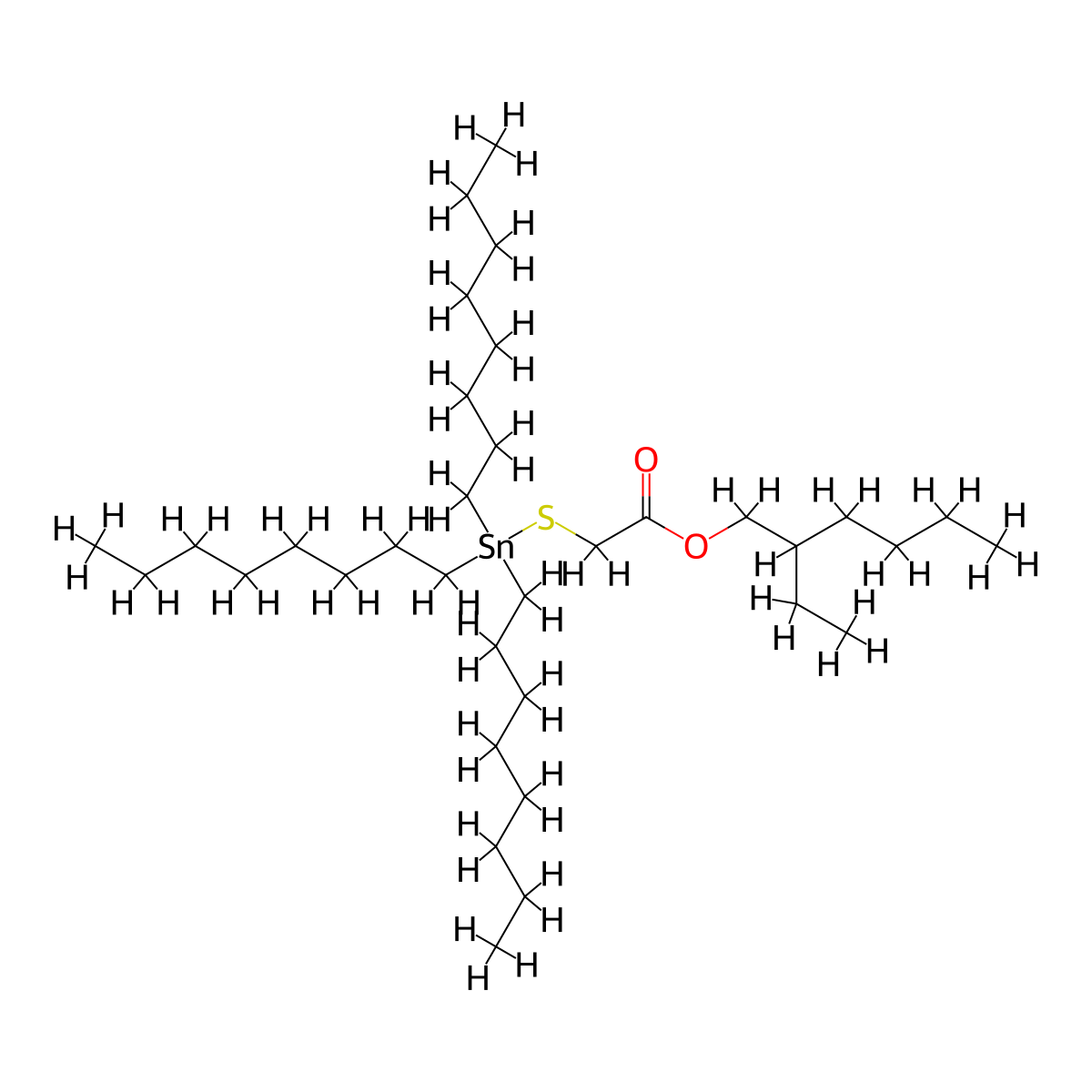 Acetic acid, [(trioctylstannyl)thio]-, 2-ethylhexyl ester molecular structure, CAS 61912-55-8
