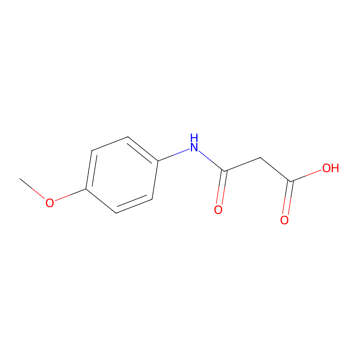3-(4-Methoxyanilino)-3-oxopropanoic acid molecular structure, CAS 61916-60-7