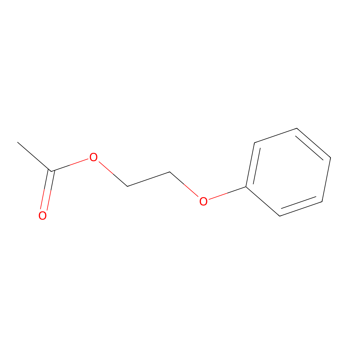 2-Phenoxyethyl acetate molecular structure, CAS 6192-44-5