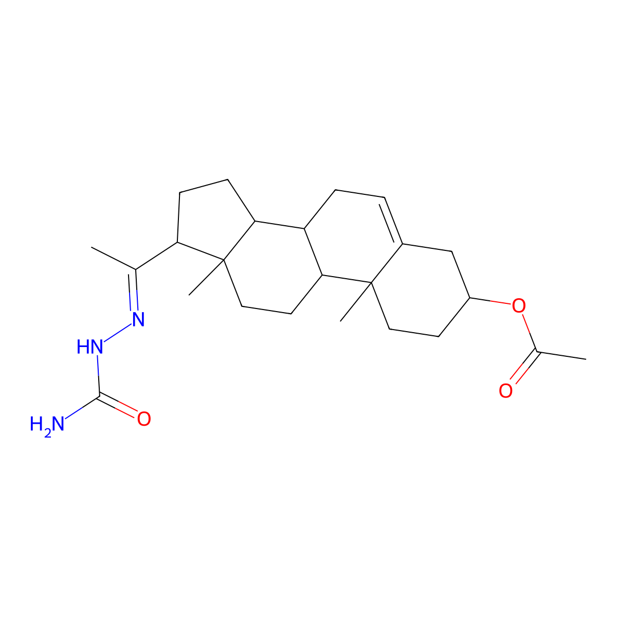 2-[3-(Acetyloxy)pregn-5-en-20-ylidene]hydrazine-1-carboximidic acid molecular structure, CAS 6192-83-2