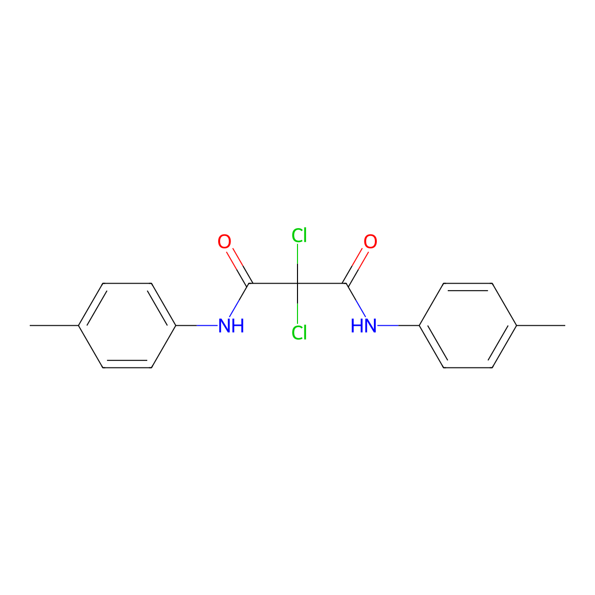 Propanediamide, 2,2-dichloro-N,N'-bis(4-methylphenyl)- molecular structure, CAS 61922-27-8
