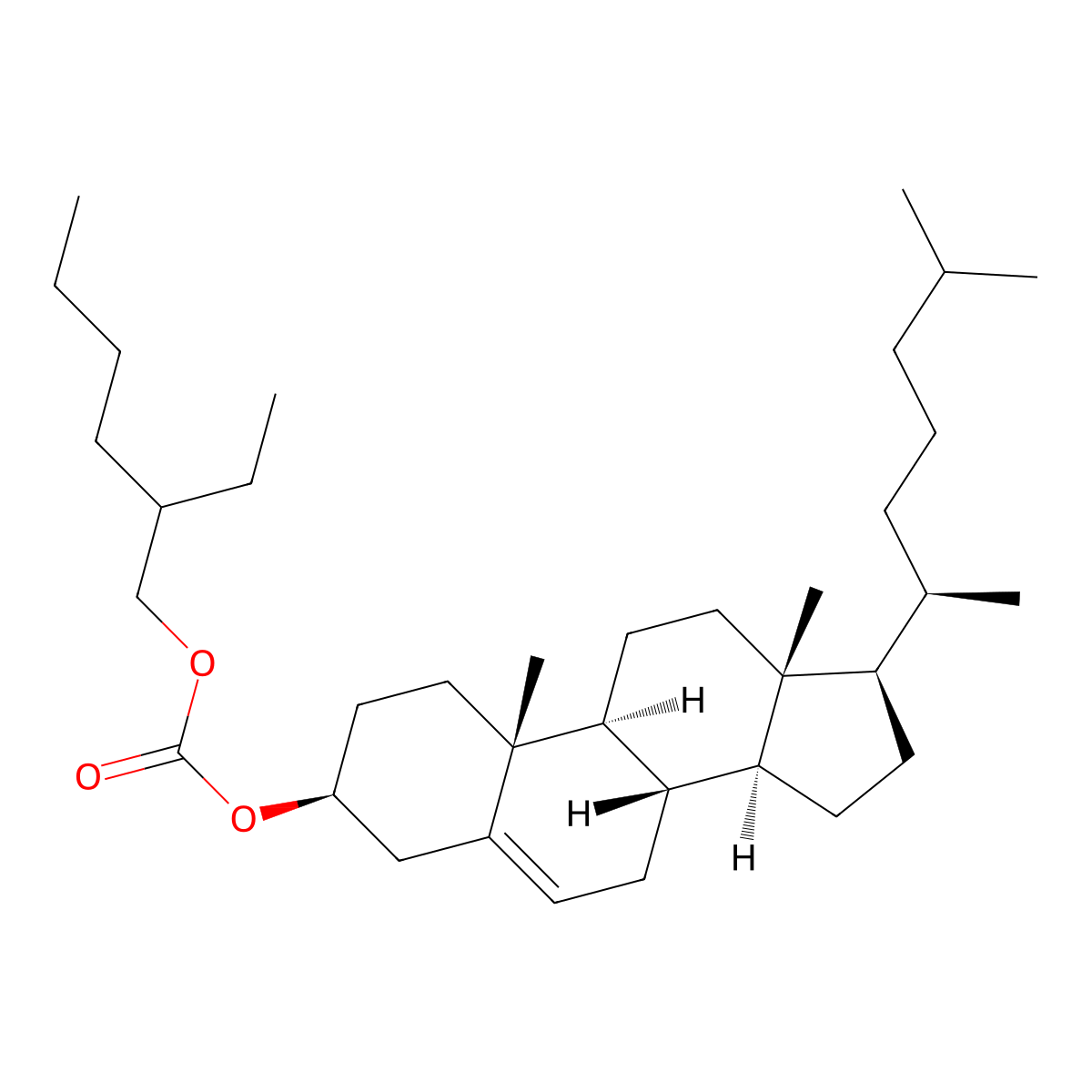 Cholest-5-en-3-ol (3beta)-, 3-(2-ethylhexyl carbonate) molecular structure, CAS 61922-29-0