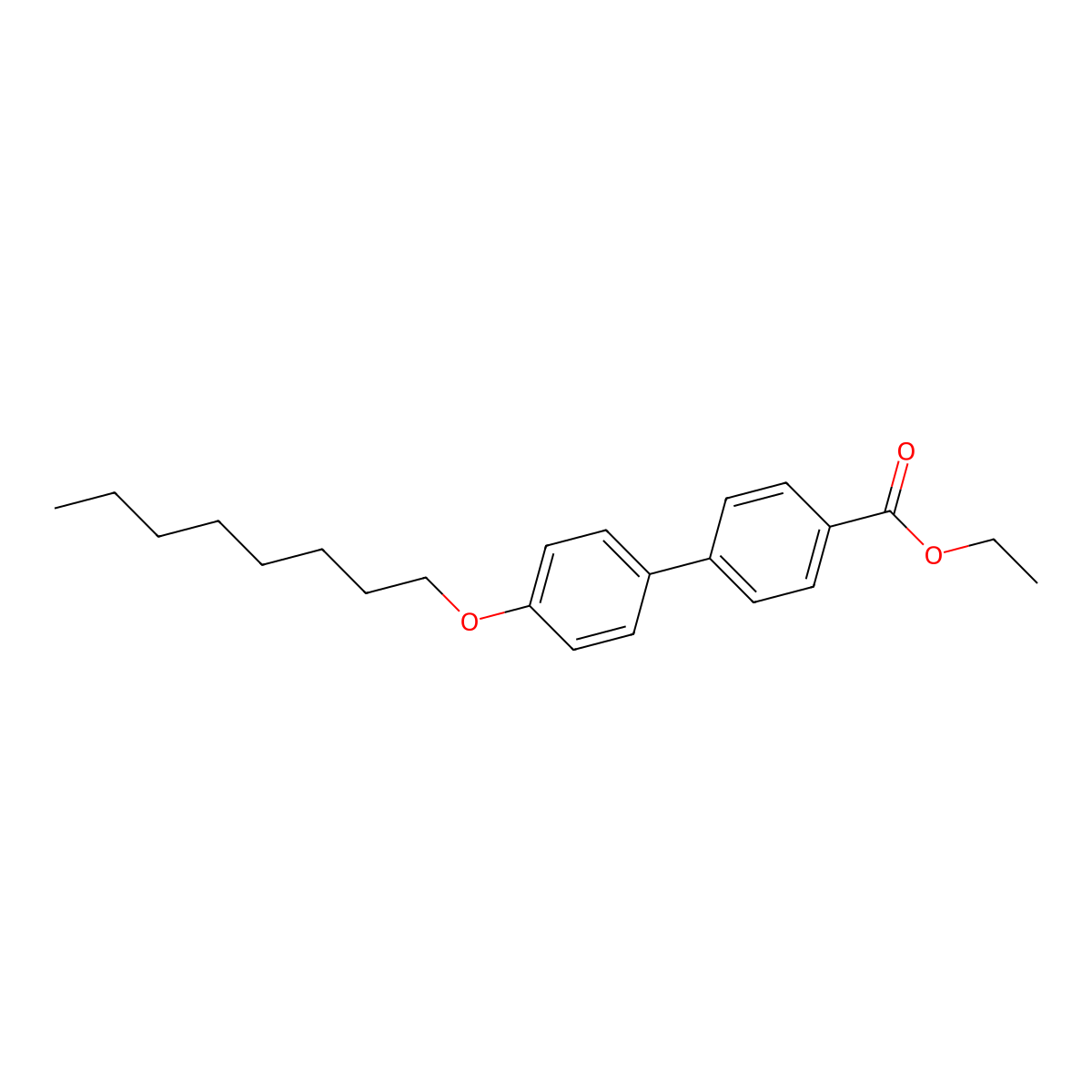 Ethyl 4'-(octyloxy)-[1,1'-biphenyl]-4-carboxylate molecular structure, CAS 61922-31-4