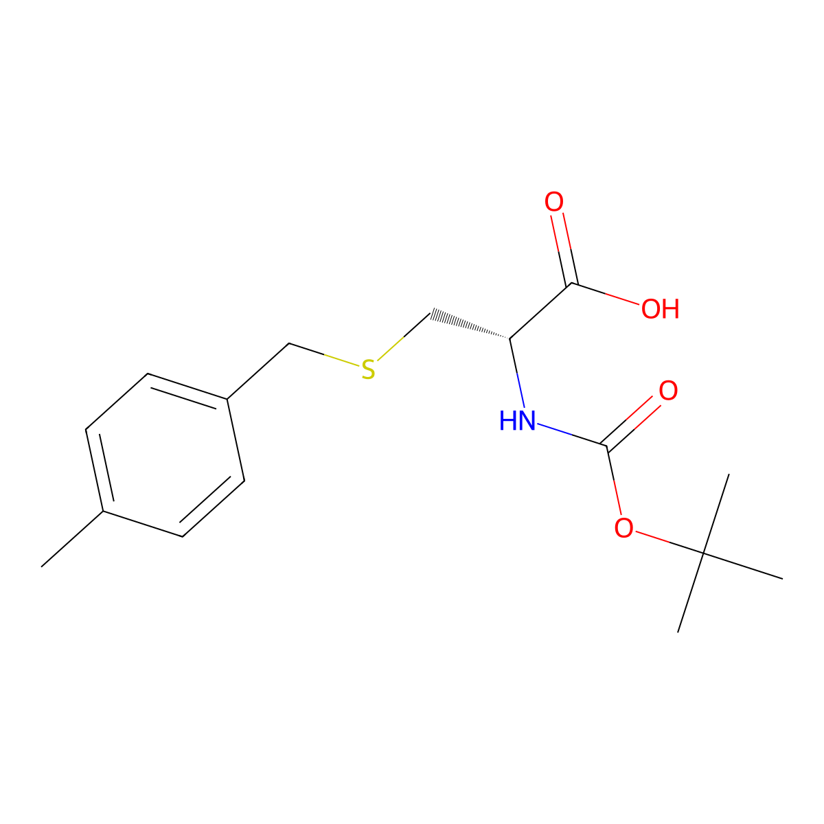 Boc-D-Cys(pMeBzl)-OH molecular structure, CAS 61925-78-8