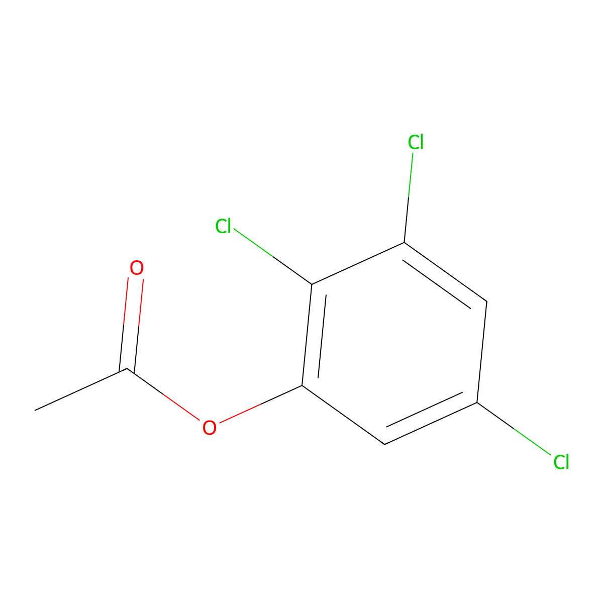 2,3,5-Trichlorophenyl acetate molecular structure, CAS 61925-88-0