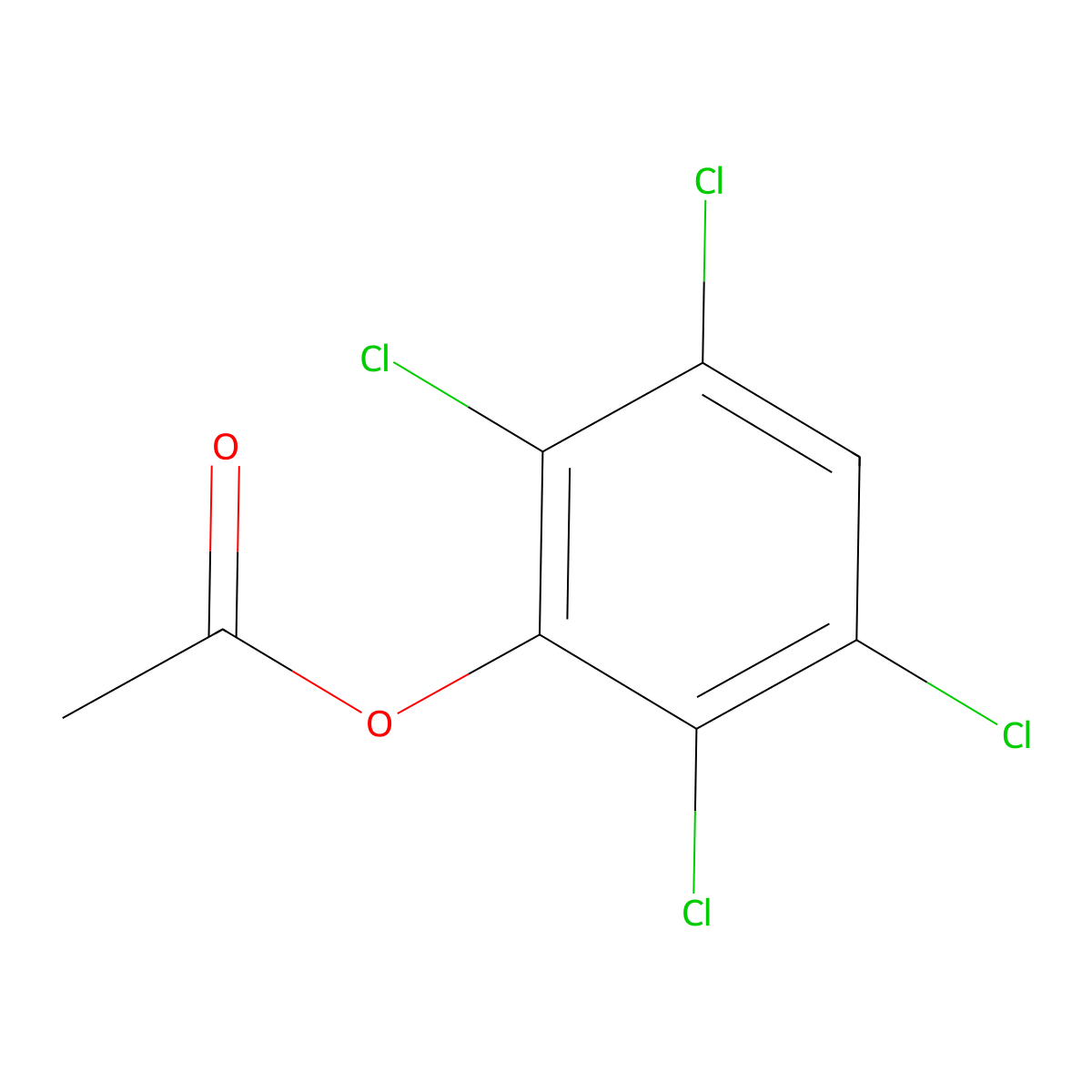 2,3,5,6-Tetrachlorophenyl acetate molecular structure, CAS 61925-90-4