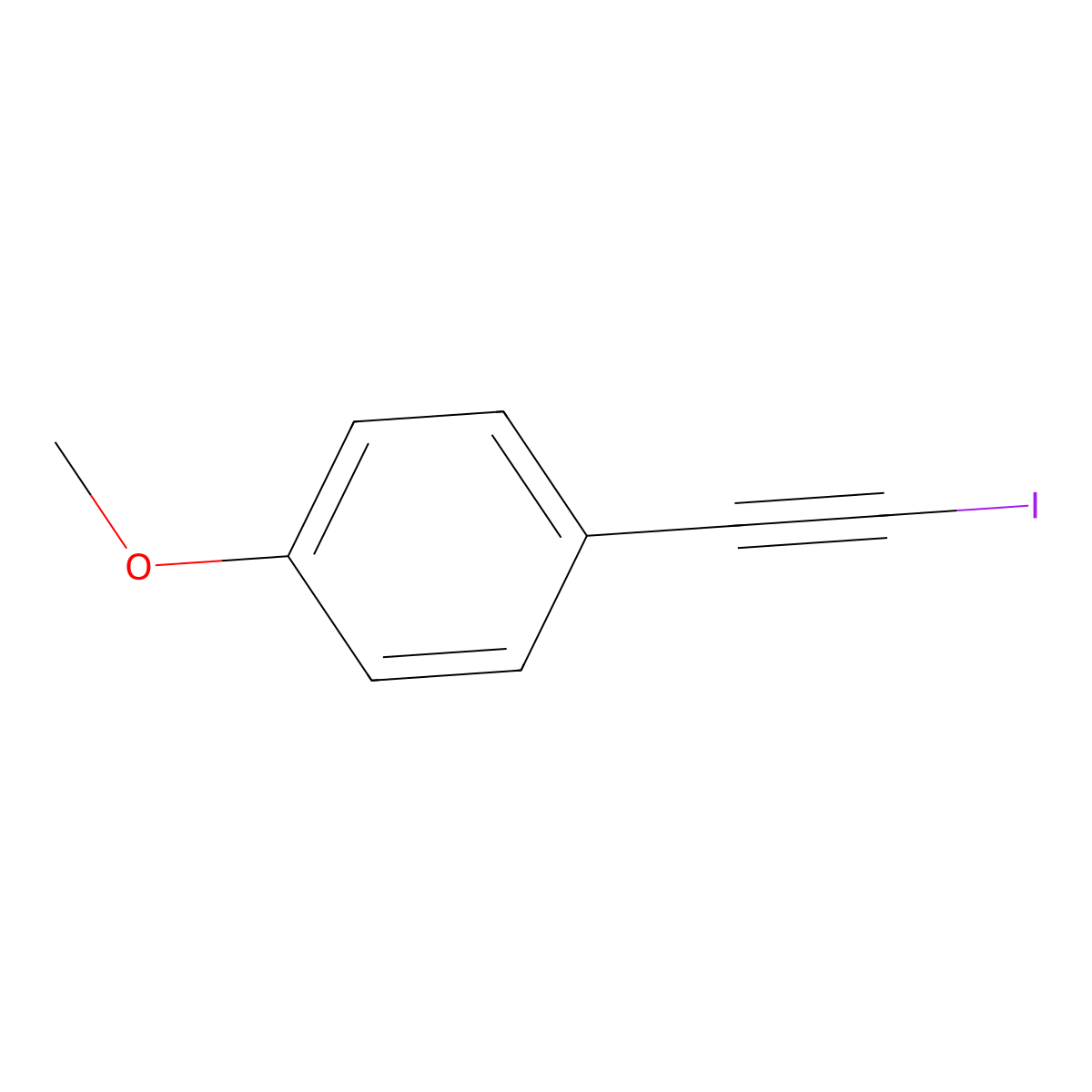 Benzene, 1-(iodoethynyl)-4-methoxy- molecular structure, CAS 61926-37-2