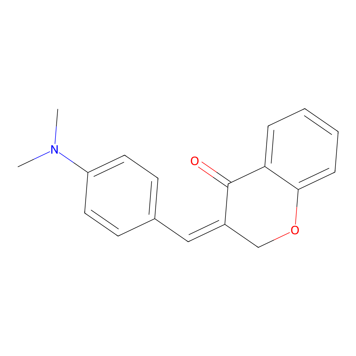 (E)-3-(4-(Dimethylamino)benzylidene)chroman-4-one molecular structure, CAS 61926-44-1