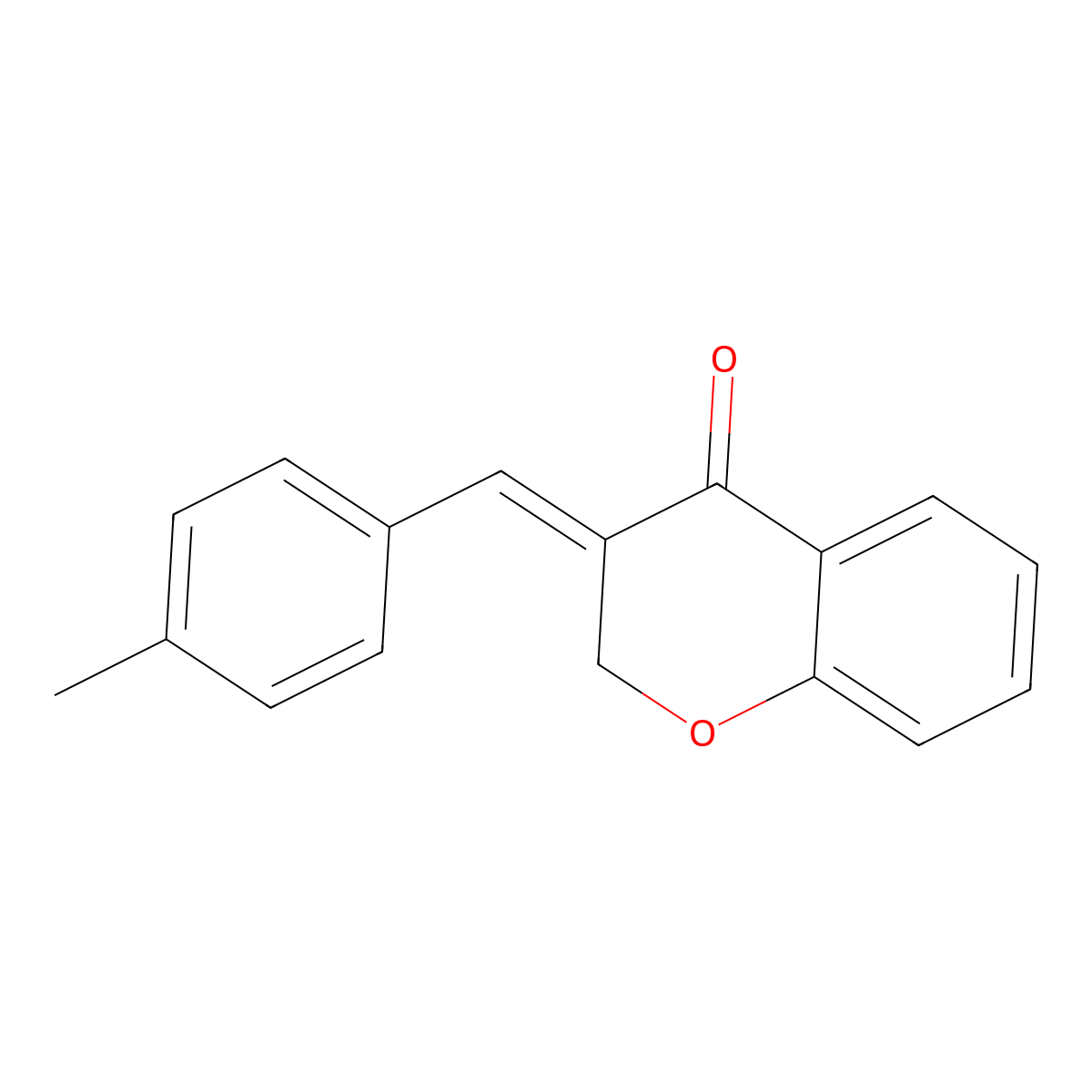 (3E)-2,3-Dihydro-3-((4-methylphenyl)methylene)-4H-1-benzopyran-4-one molecular structure, CAS 61926-45-2