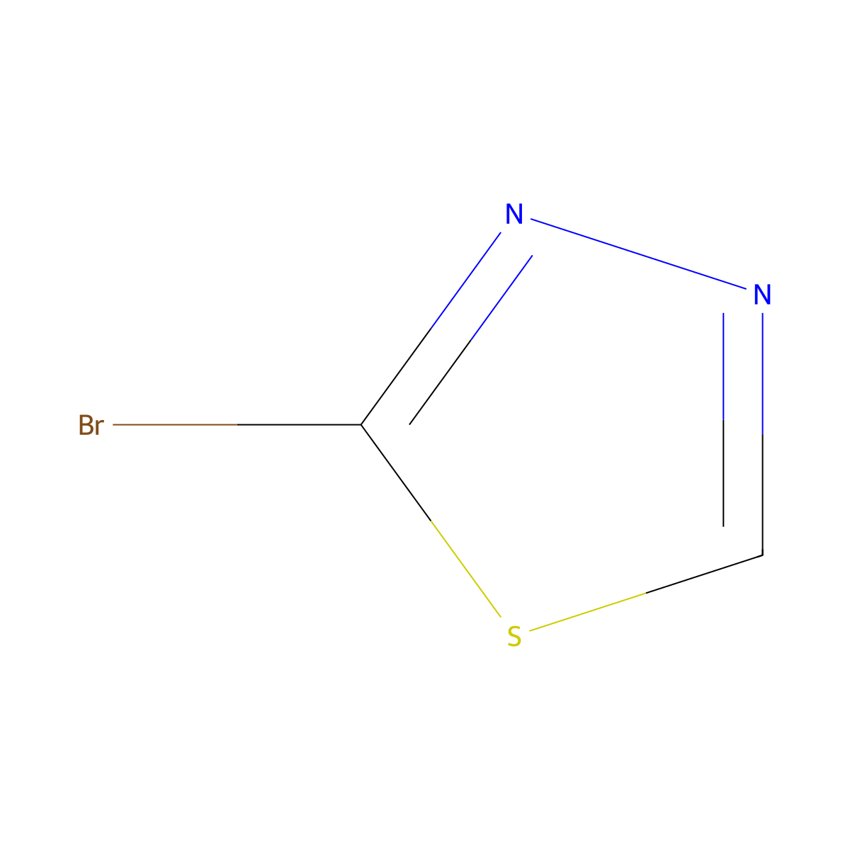 2-Bromo-1,3,4-thiadiazole molecular structure, CAS 61929-24-6