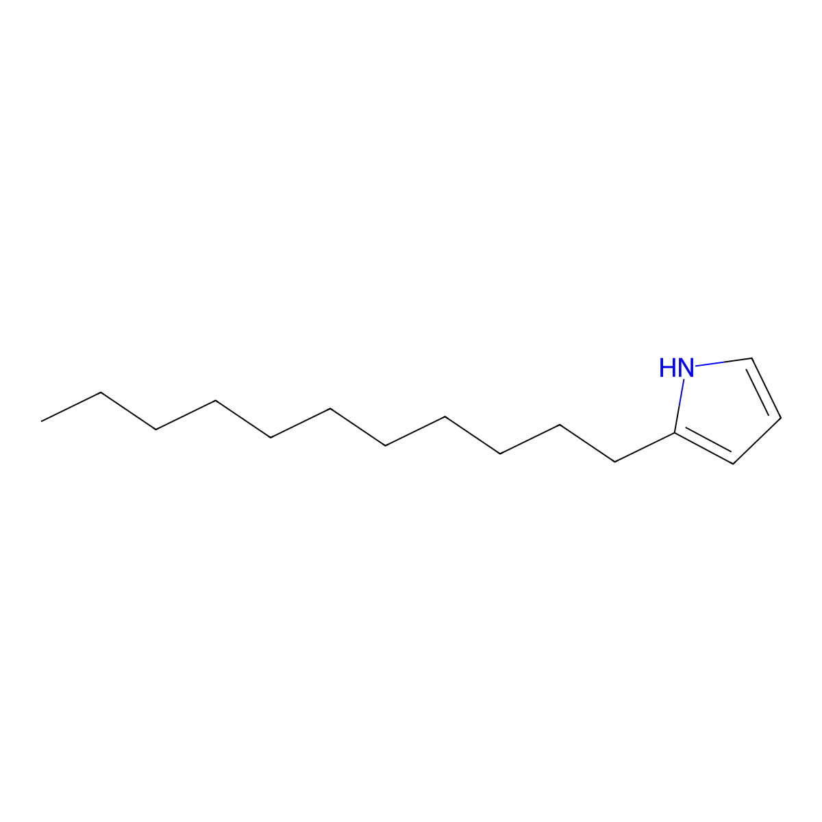 2-Undecylpyrrole molecular structure, CAS 61930-40-3