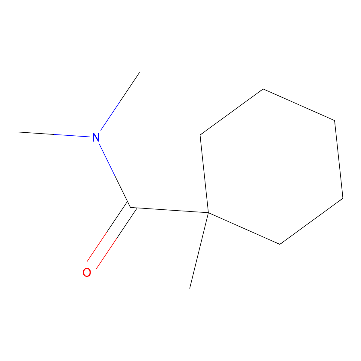 N,N,1-Trimethylcyclohexanecarboxamide molecular structure, CAS 61930-85-6