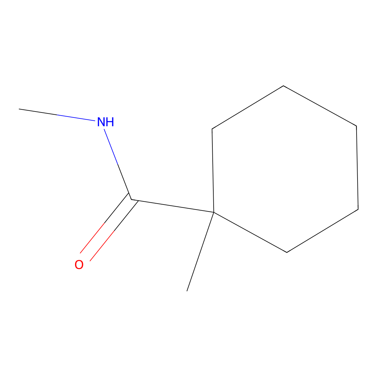 N,1-Dimethylcyclohexane-1-carboxamide molecular structure, CAS 61930-86-7
