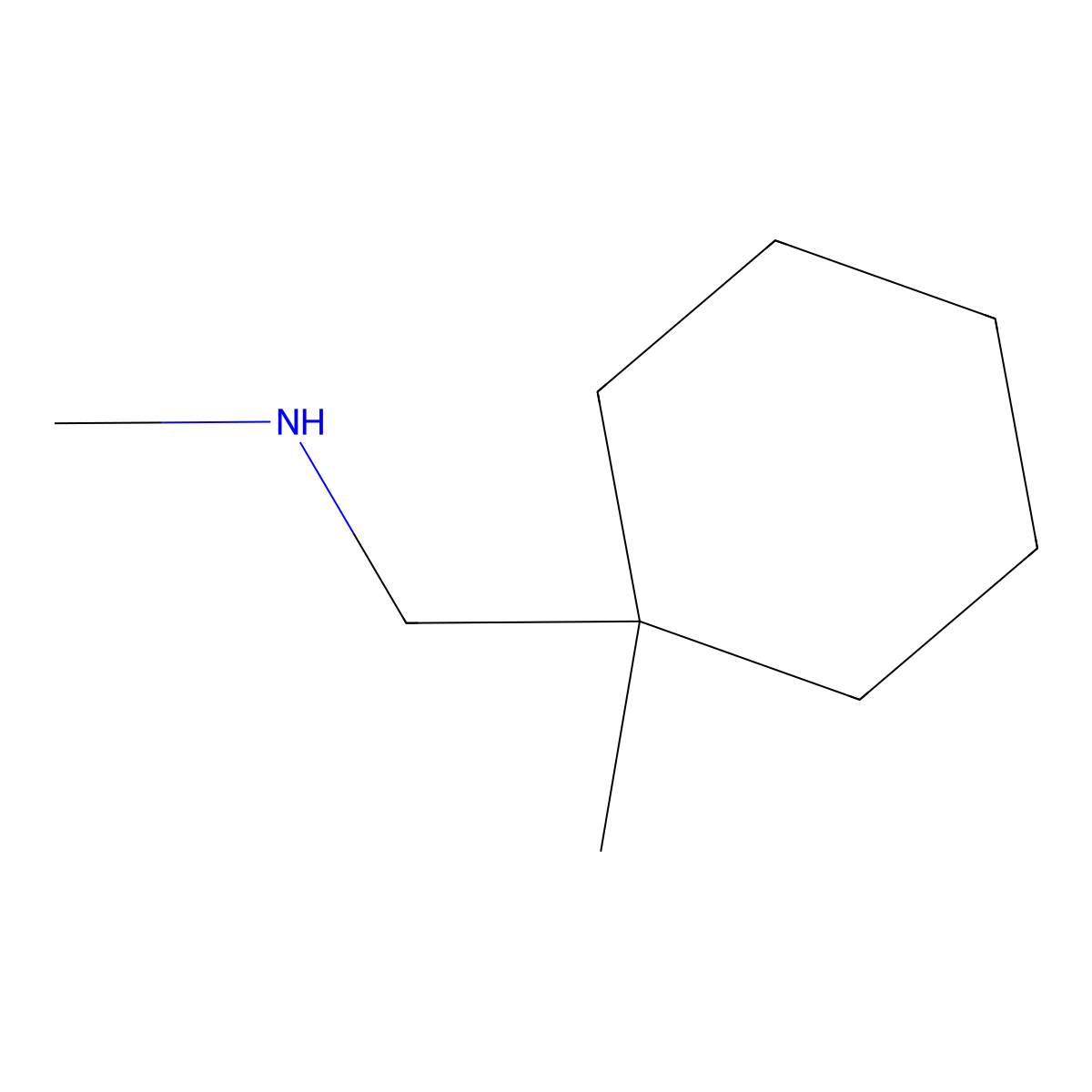 Methyl[(1-methylcyclohexyl)methyl]amine molecular structure, CAS 61930-97-0