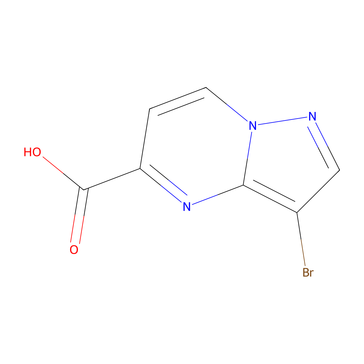 3-Bromopyrazolo[1,5-a]pyrimidine-5-carboxylic acid molecular structure, CAS 619306-85-3