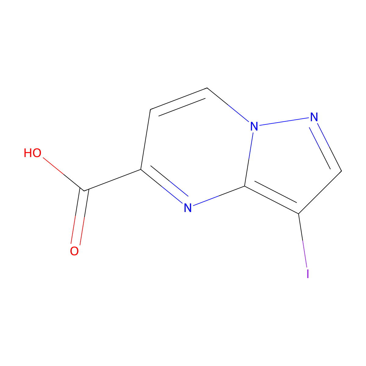 3-Iodopyrazolo[1,5-a]pyrimidine-5-carboxylic acid molecular structure, CAS 619306-86-4