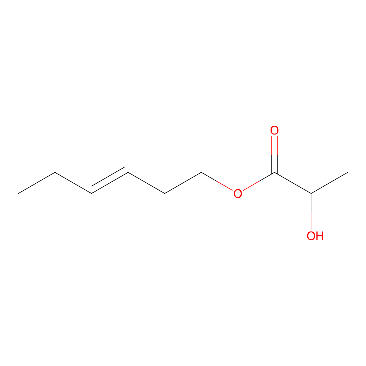 3-Hexenyl lactate, (3Z)- molecular structure, CAS 61931-81-5
