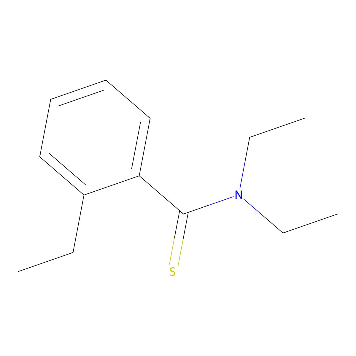 N,N,2-triethylbenzenecarbothioamide molecular structure, CAS 619314-51-1