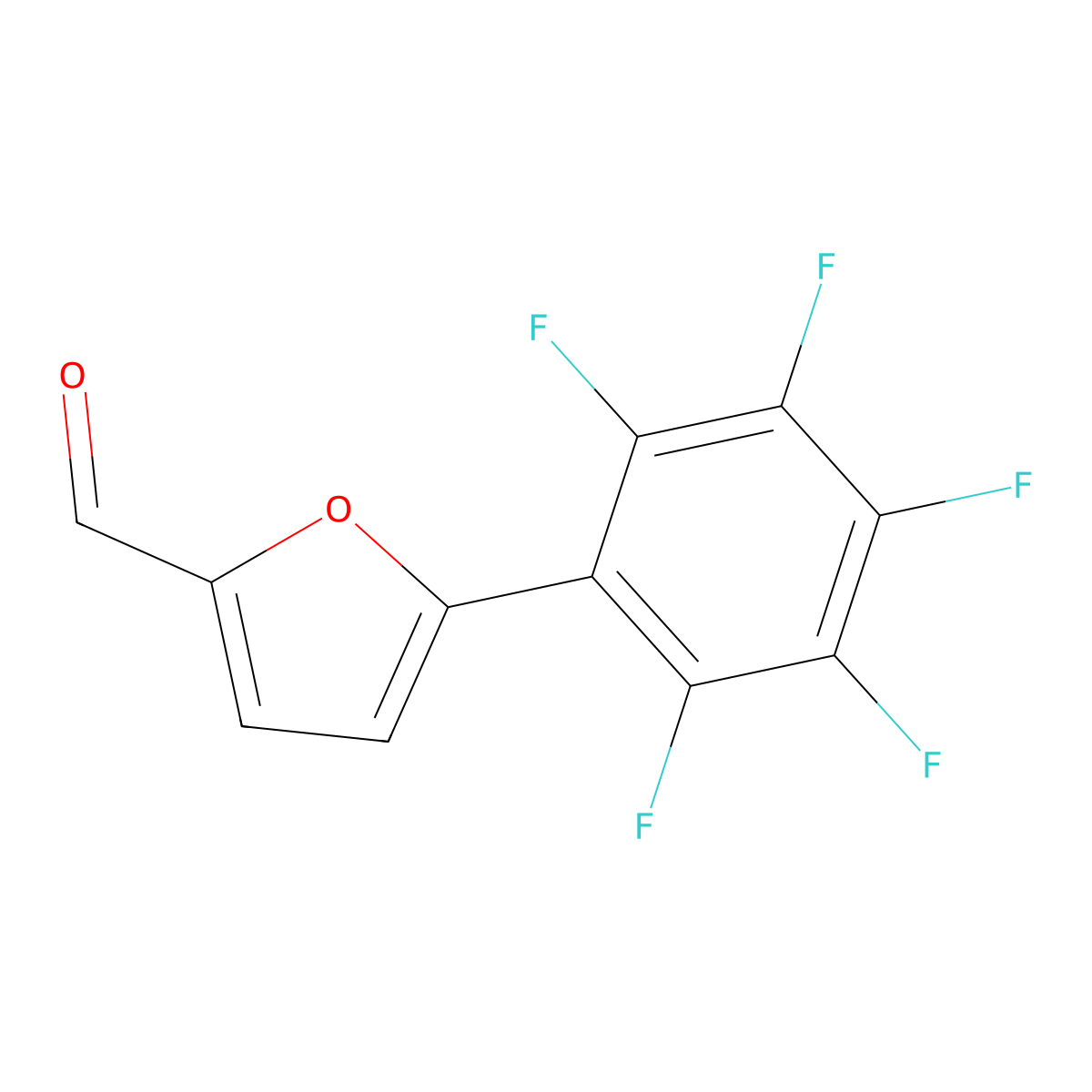 5-(2,3,4,5,6-Pentafluorophenyl)-2-furaldehyde molecular structure, CAS 619319-40-3