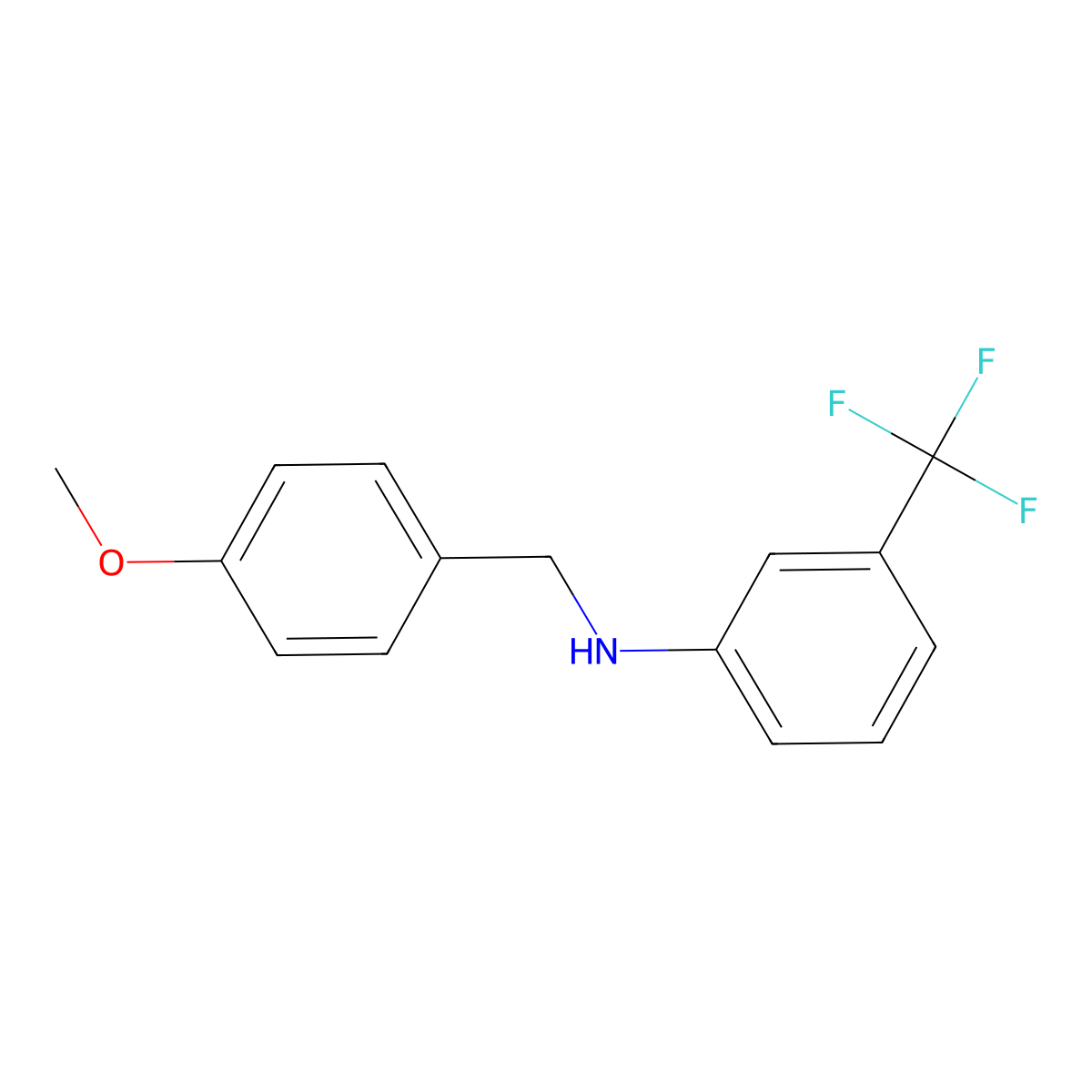 N-[(4-Methoxyphenyl)methyl]-3-(trifluoromethyl)aniline molecular structure, CAS 619319-92-5