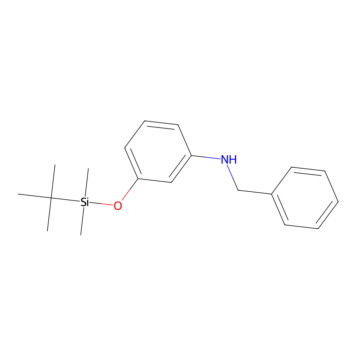 N-benzyl-3-[(tert-butyldimethylsilyl)oxy]aniline molecular structure, CAS 619319-93-6