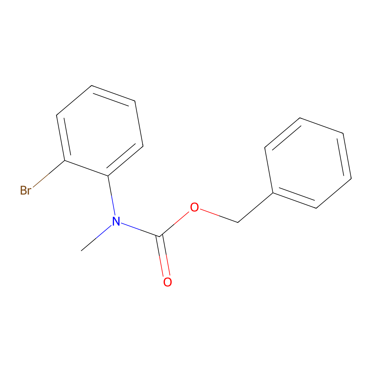 benzyl N-(2-bromophenyl)-N-methylcarbamate molecular structure, CAS 619319-97-0