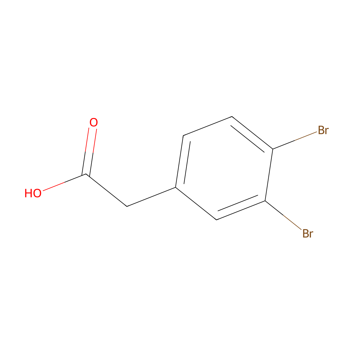 2-(3,4-Dibromophenyl)acetic acid molecular structure, CAS 619323-15-8