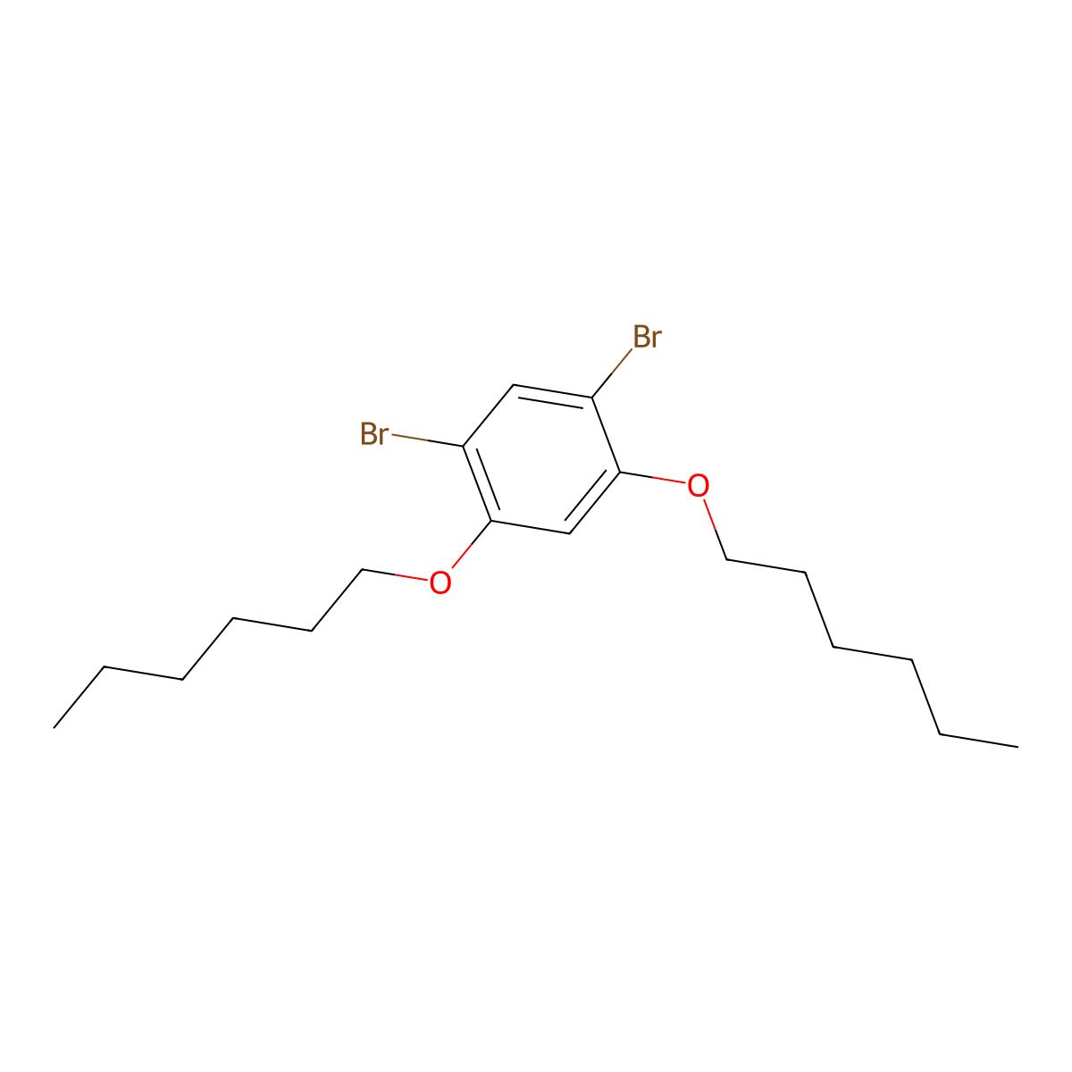 1,5-Dibromo-2,4-bis(hexyloxy)benzene molecular structure, CAS 619329-75-8
