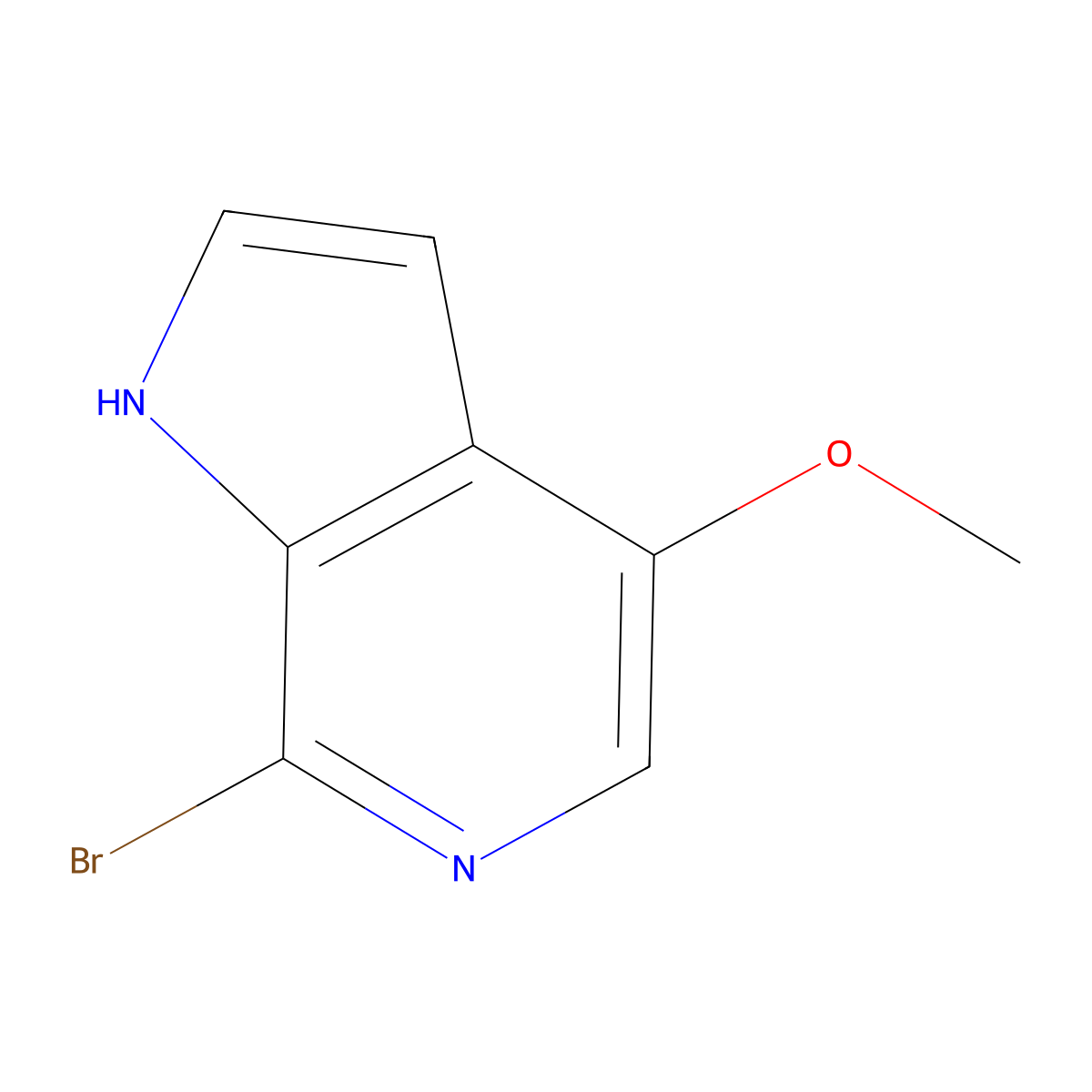 7-bromo-4-methoxy-1H-pyrrolo[2,3-c]pyridine molecular structure, CAS 619331-35-0