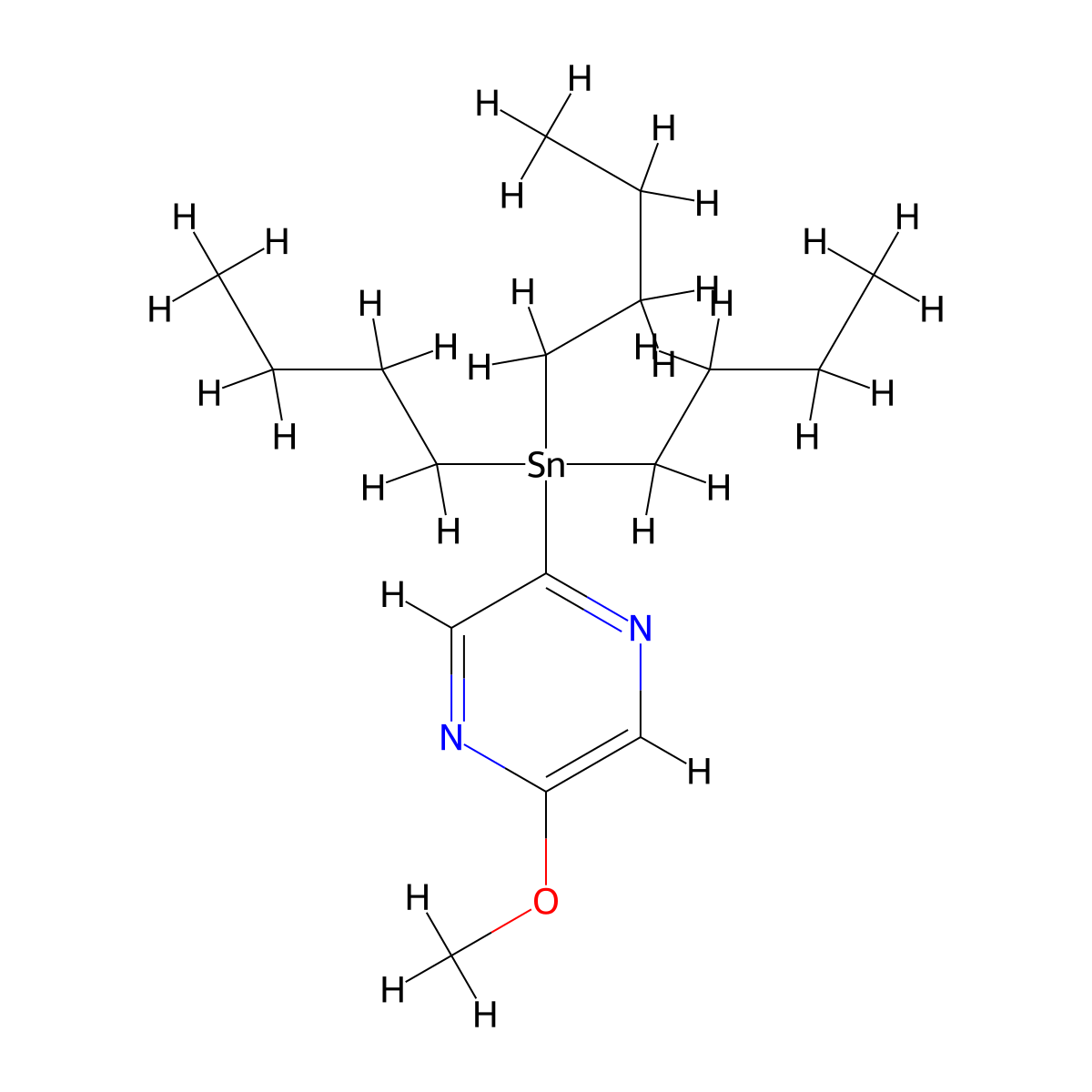 2-Methoxy-5-(tributylstannyl)pyrazine molecular structure, CAS 619331-63-4