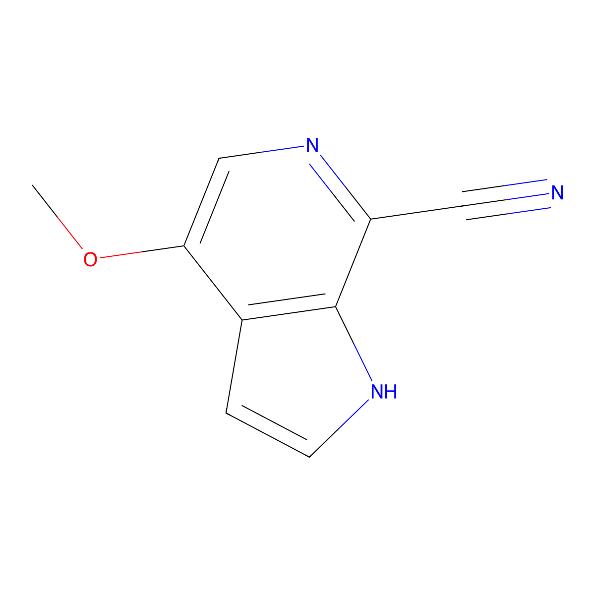 4-Methoxy-1H-pyrrolo[2,3-c]pyridine-7-carbonitrile molecular structure, CAS 619331-72-5