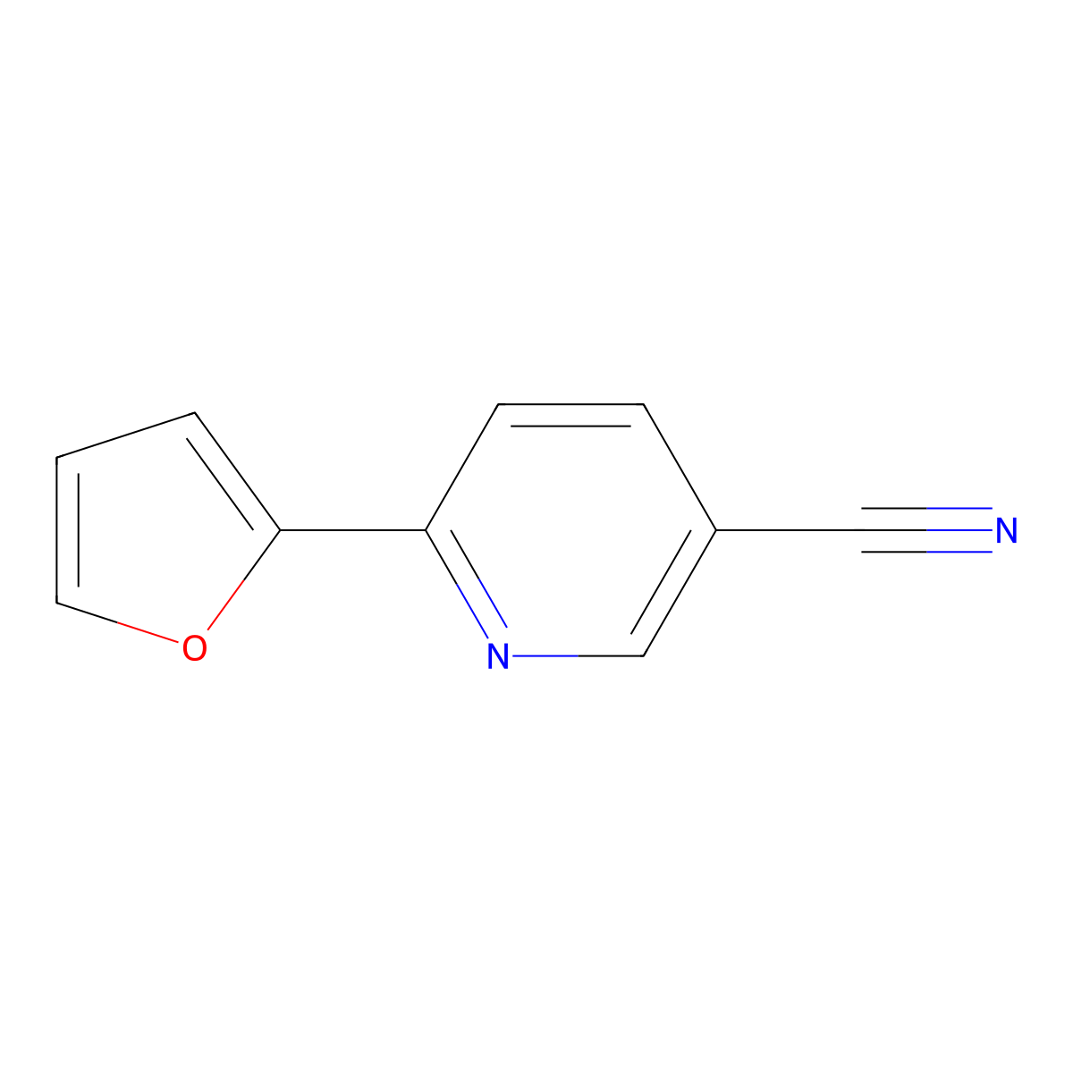 6-(2-Furyl)nicotinonitrile molecular structure, CAS 619334-28-0