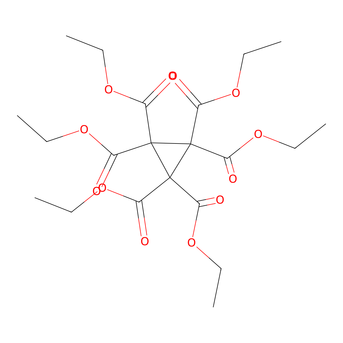 Cyclopropanehexacarboxylic acid, hexaethyl ester molecular structure, CAS 61936-90-1