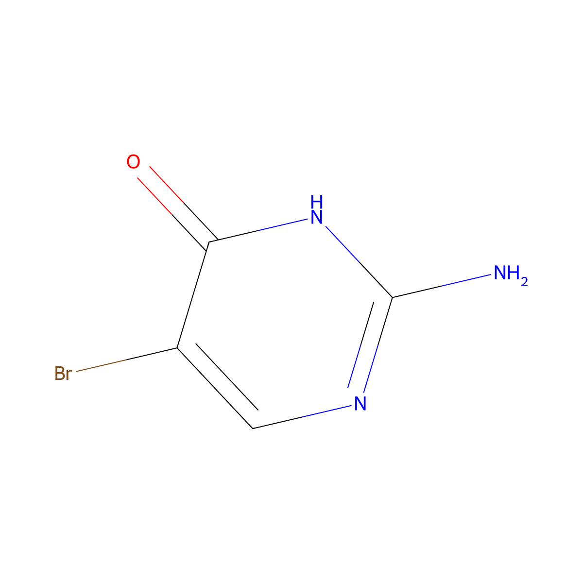 2-amino-5-bromo-4(3H)-pyrimidinone molecular structure, CAS 61937-71-1