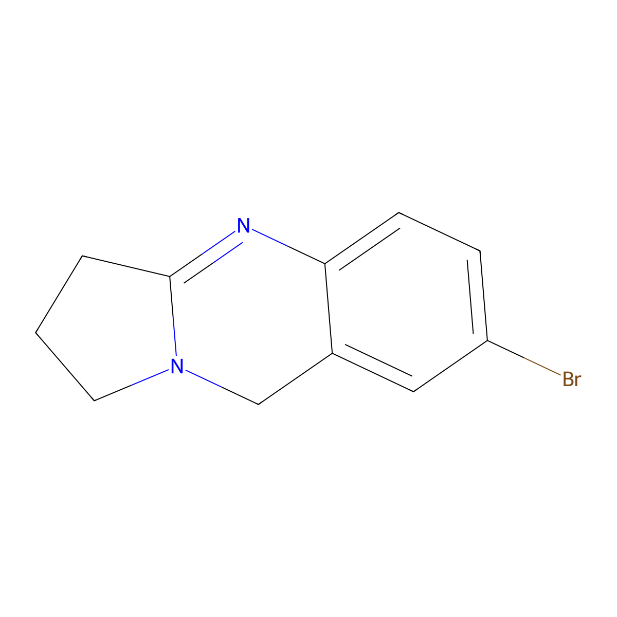 7-Bromo-1,2,3,9-tetrahydropyrrolo[2,1-b]quinazoline molecular structure, CAS 61938-84-9