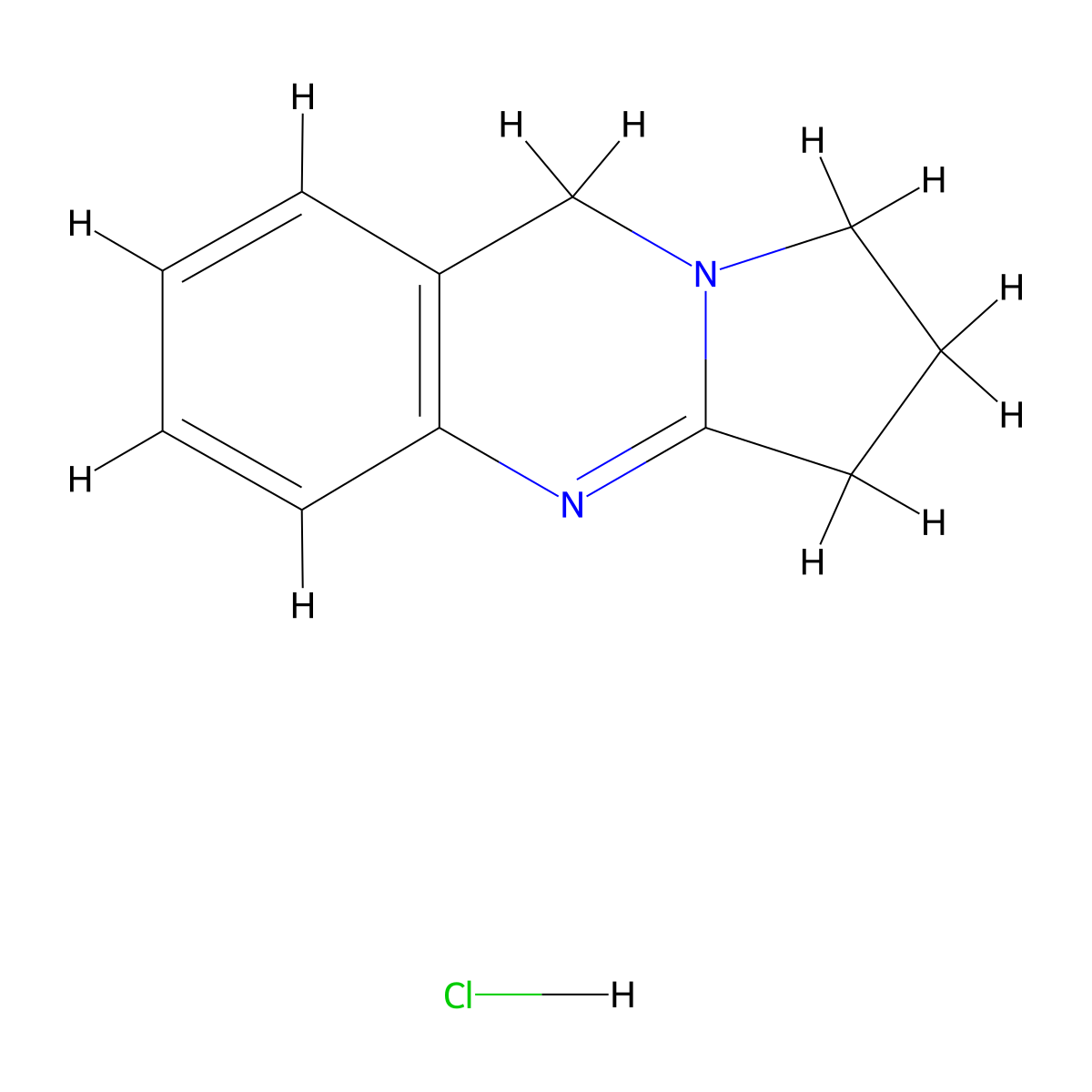 1H,2H,3H,9H-pyrrolo[2,1-b]quinazoline hydrochloride molecular structure, CAS 61939-05-7