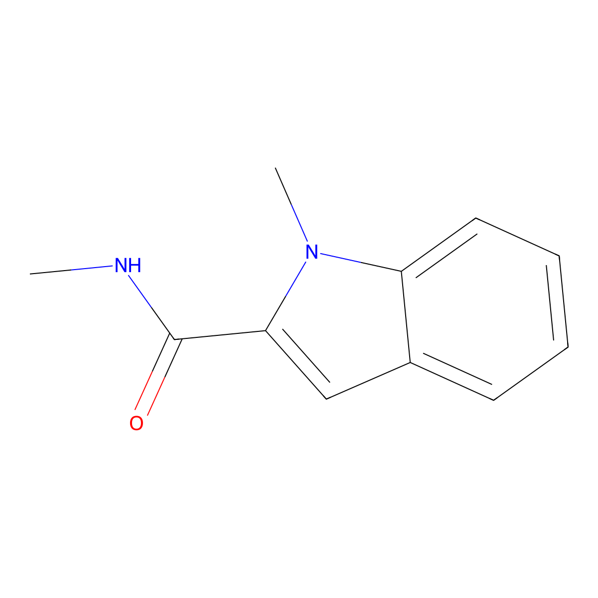 N,1-dimethylindole-2-carboxamide molecular structure, CAS 61939-18-2