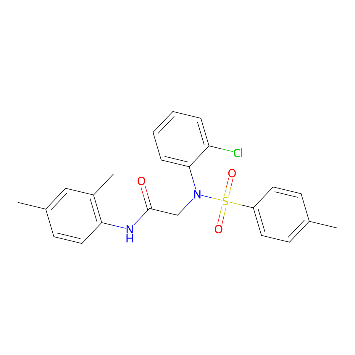 2-(2-chloro-N-(4-methylphenyl)sulfonylanilino)-N-(2,4-dimethylphenyl)acetamide molecular structure, CAS 6194-09-8