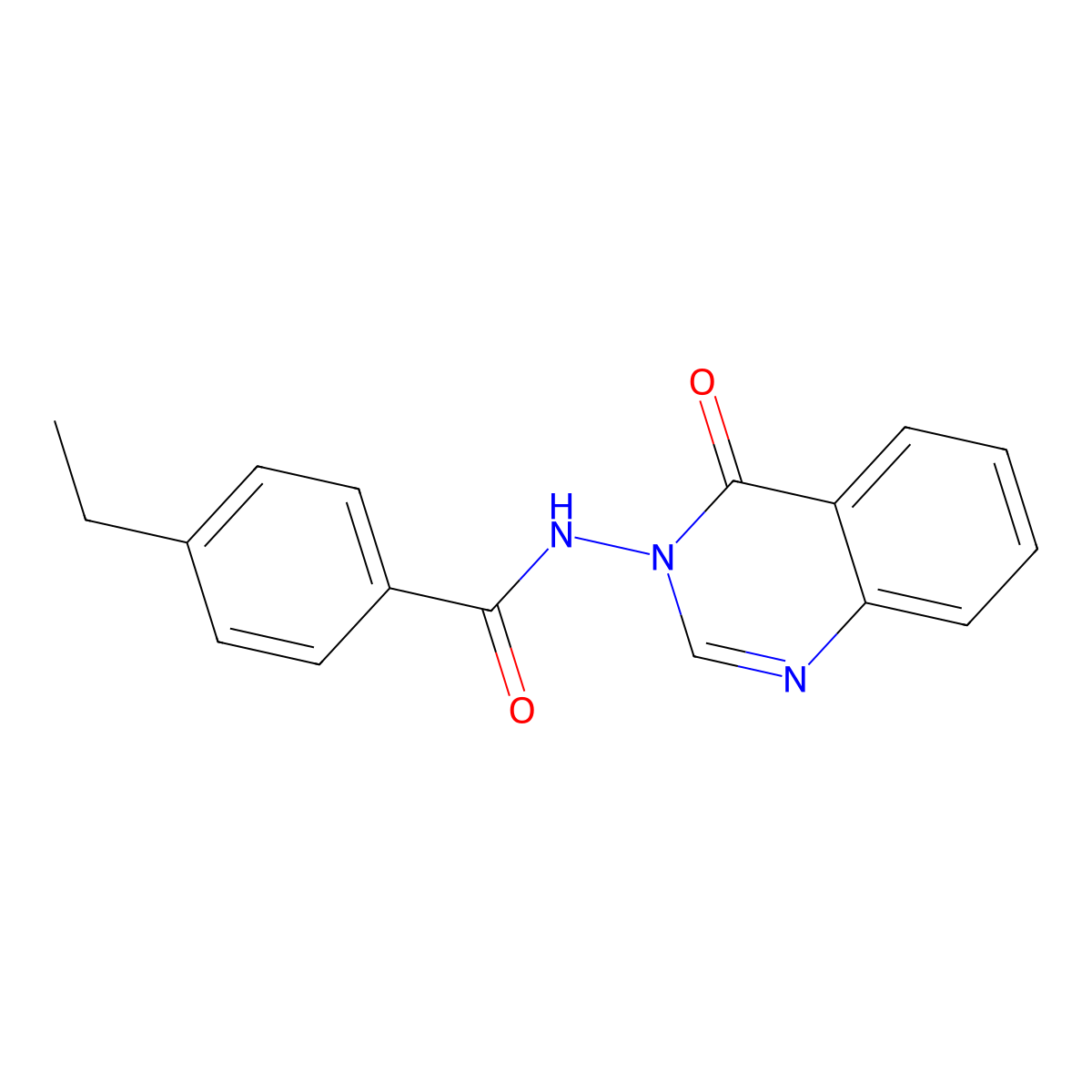 4-ethyl-N-(4-oxoquinazolin-3-yl)benzamide molecular structure, CAS 6194-10-1