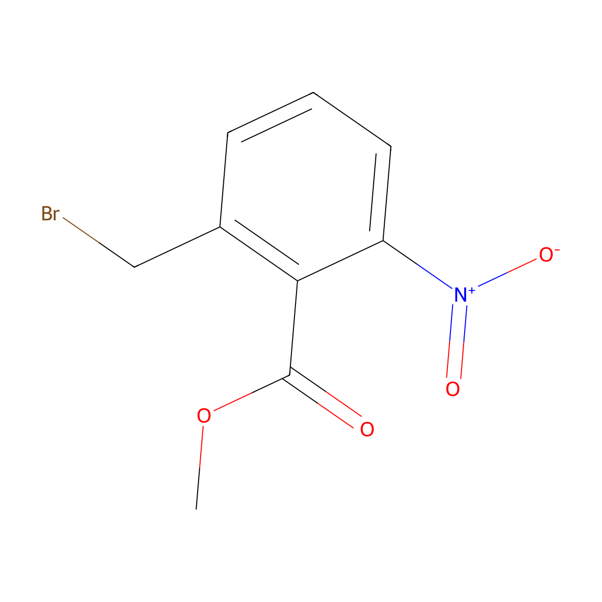Methyl 2-(bromomethyl)-6-nitrobenzoate molecular structure, CAS 61940-21-4