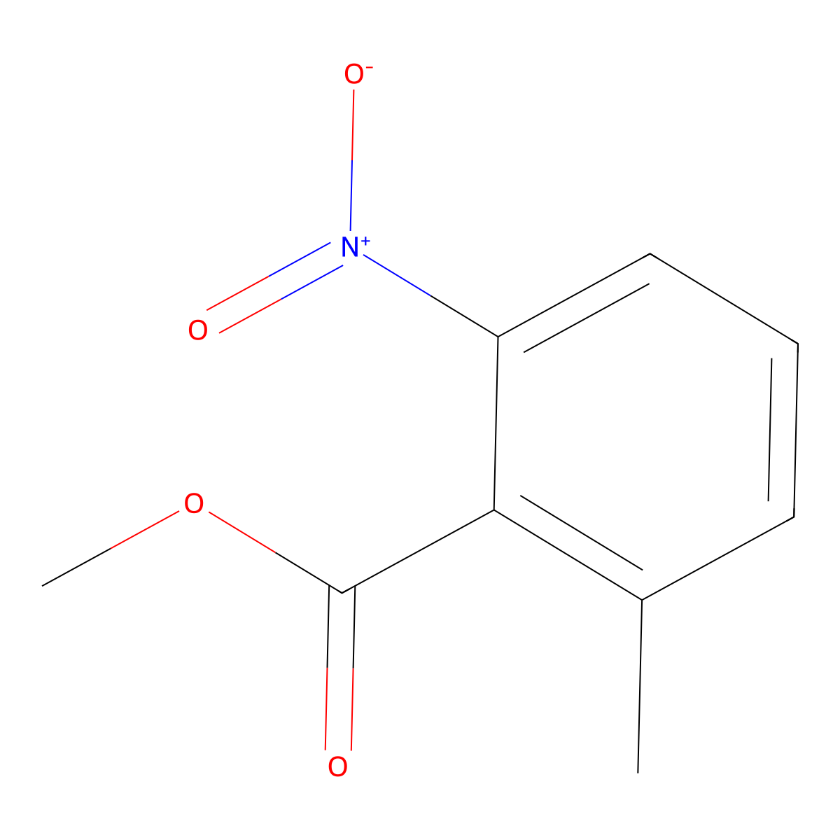 Methyl 2-methyl-6-nitrobenzoate molecular structure, CAS 61940-22-5
