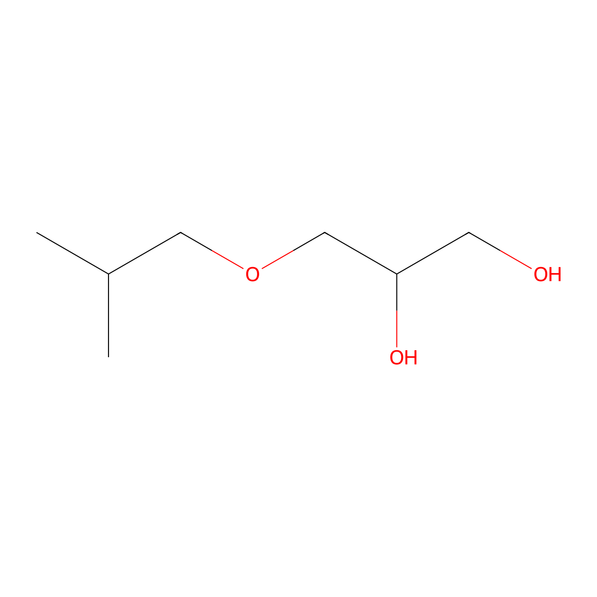 3-(2-Methylpropoxy)-1,2-propanediol molecular structure, CAS 61940-72-5