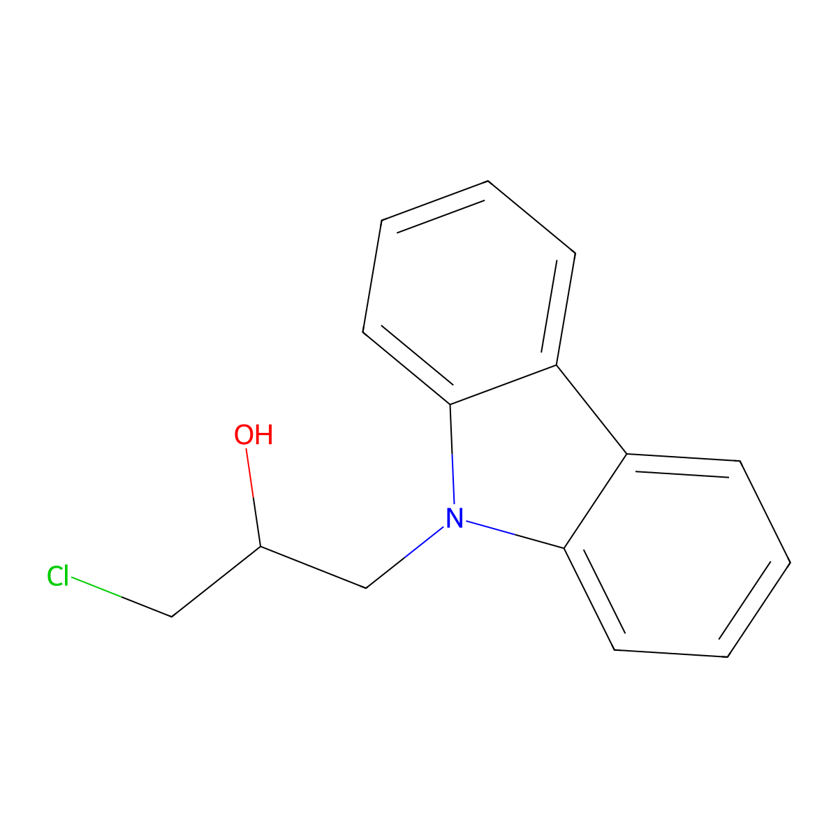 1-(9H-carbazol-9-yl)-3-chloropropan-2-ol molecular structure, CAS 61941-29-5