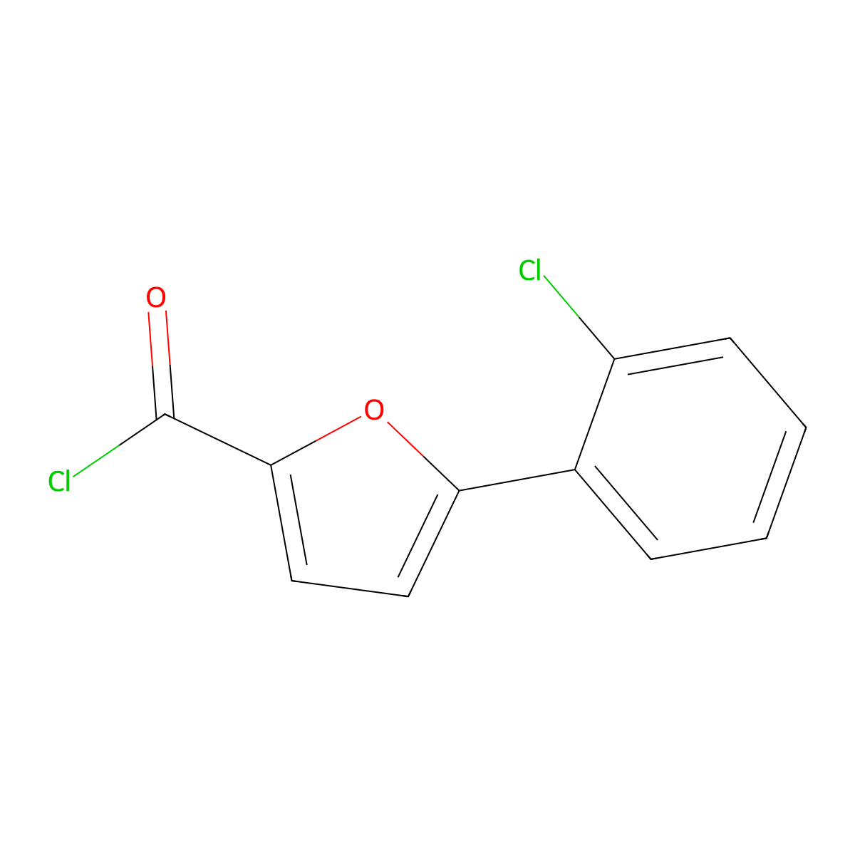 5-(2-Chlorophenyl)furan-2-carbonyl chloride molecular structure, CAS 61941-89-7