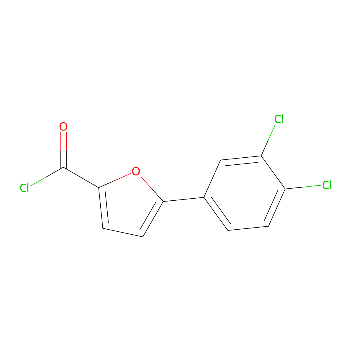5-(3,4-dichlorophenyl)furan-2-carbonyl Chloride molecular structure, CAS 61941-91-1