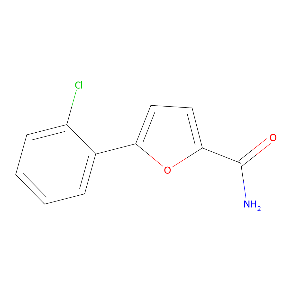 5-(2-Chlorophenyl)furan-2-carboxamide molecular structure, CAS 61941-95-5