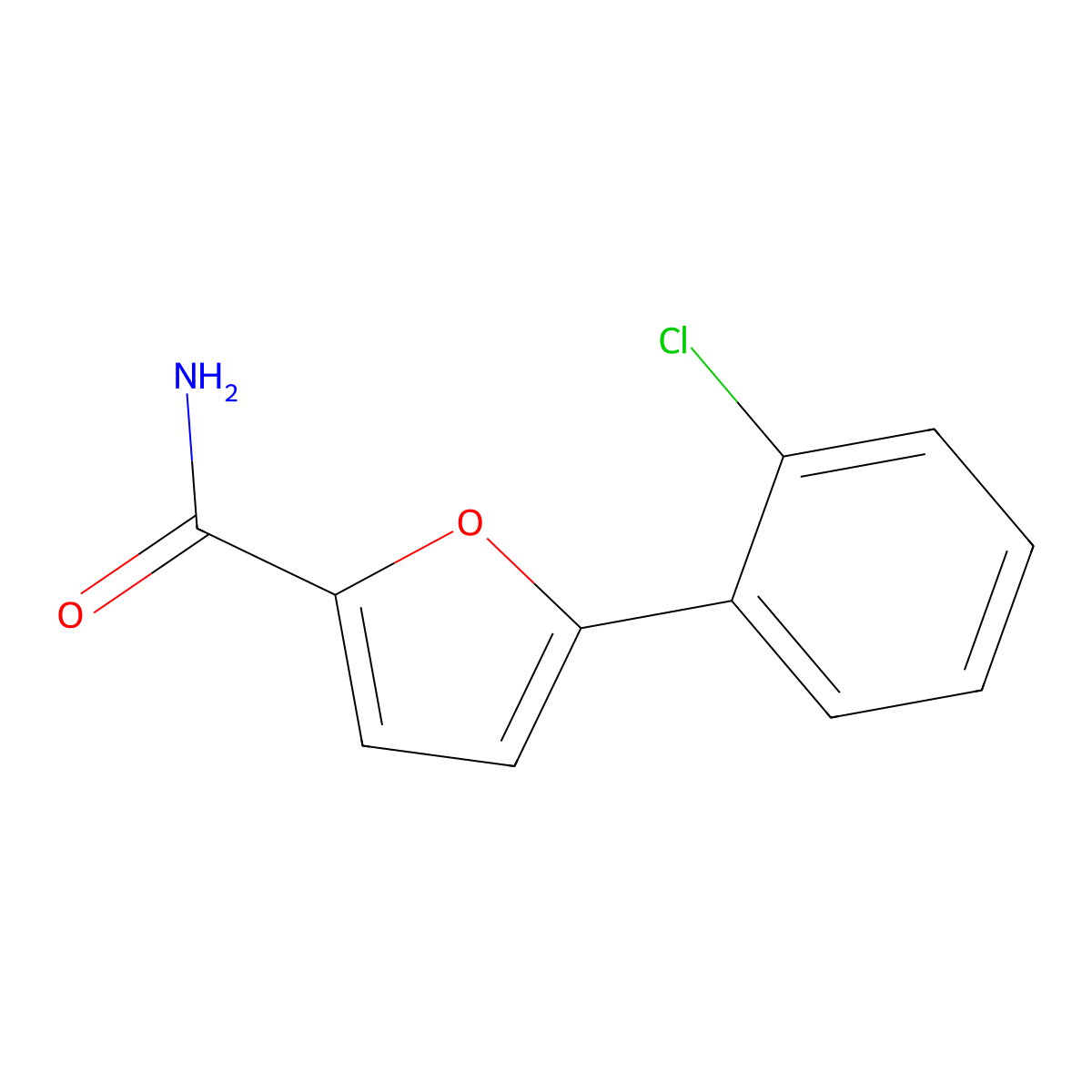 5-(2-Chlorophenyl)furan-2-carboxamide molecular structure, CAS 61941-95-5