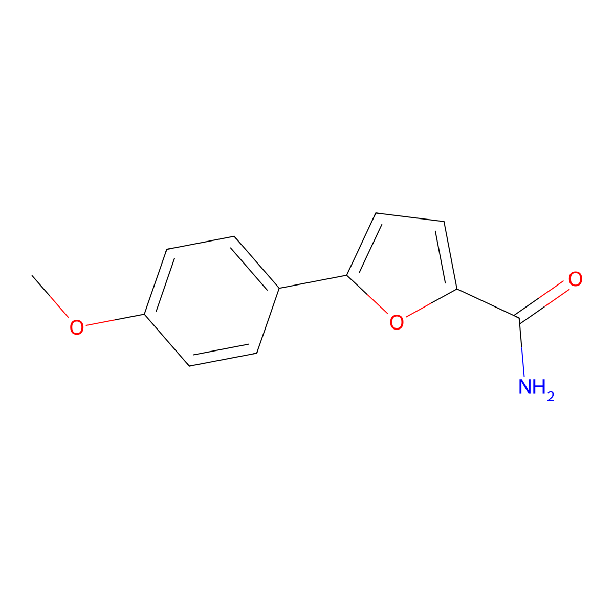 5-(4-Methoxyphenyl)furan-2-carboxamide molecular structure, CAS 61941-98-8